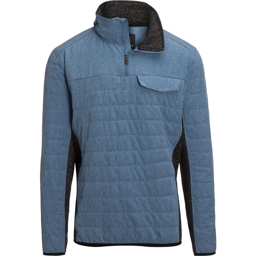 Mountain Isles Sherpa Lined Hybrid Hood Popover Jacket 1/4 Zip Small